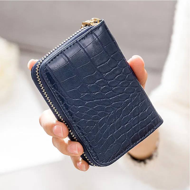 Женский RFID антимагнитный корейский держатель для карт на молнии мужской