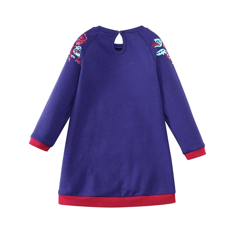 Kidsalon/рождественское платье; vestido infantil; зимний костюм принцессы с длинными рукавами для детей; платья для девочек; одежда с узорами
