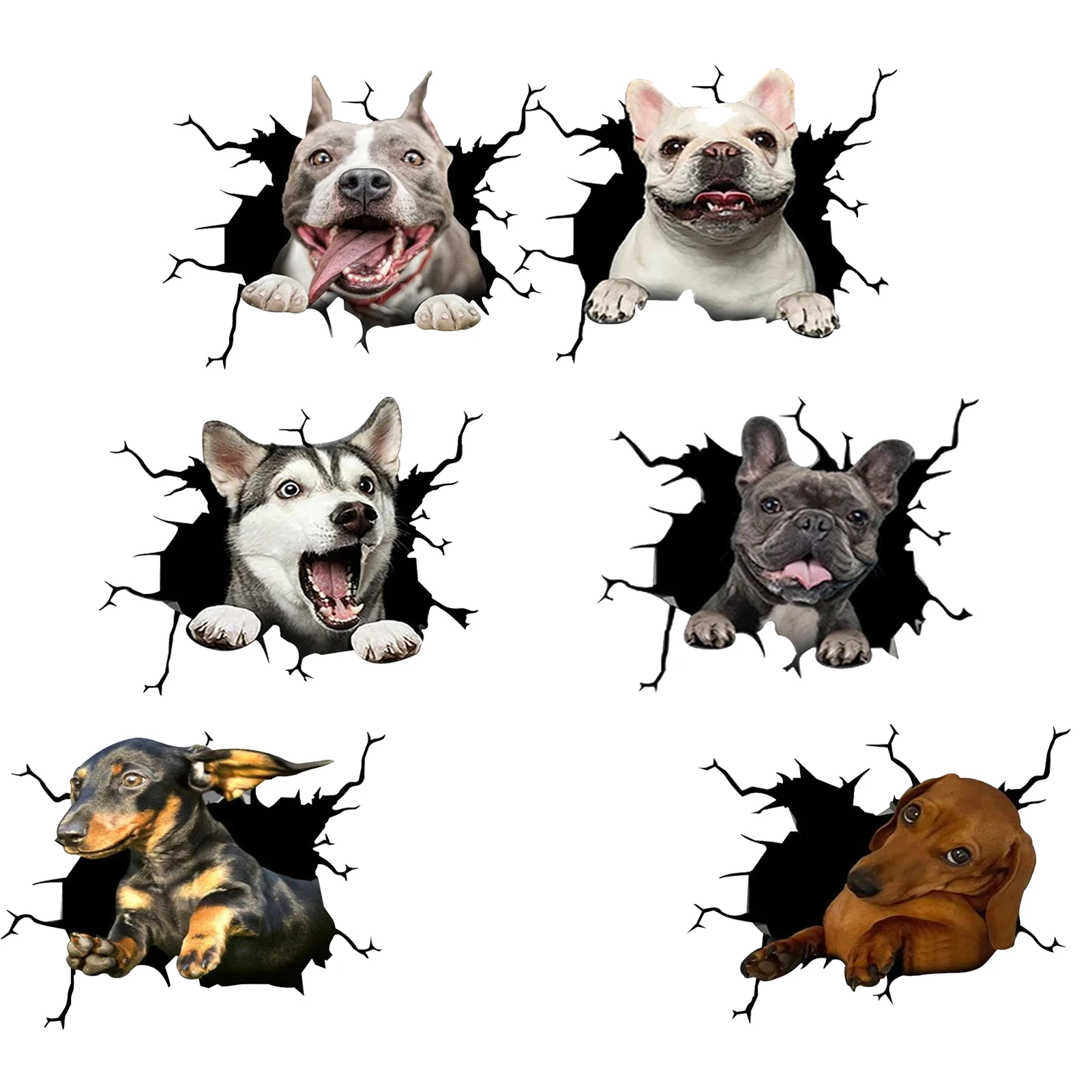 

6 шт., автомобильные наклейки на багажник автомобиля