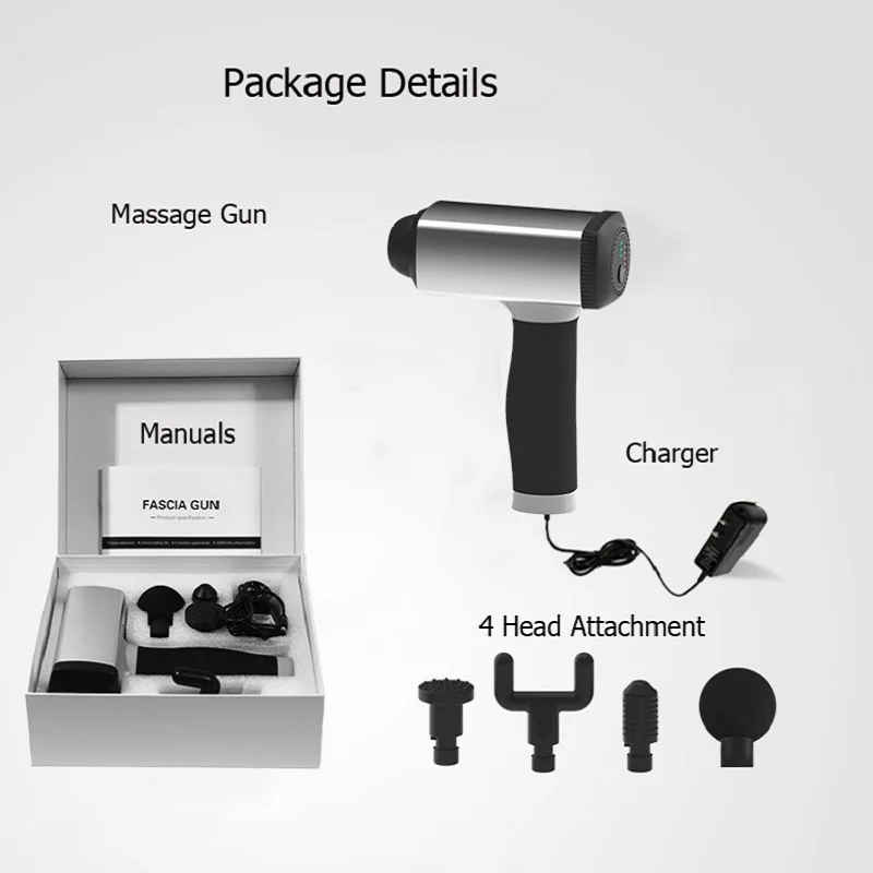 Массажная пушка для разгрузки мышц с высокочастотной вибрацией глубокого стимулятора для расслабления тела компактная и легкая.