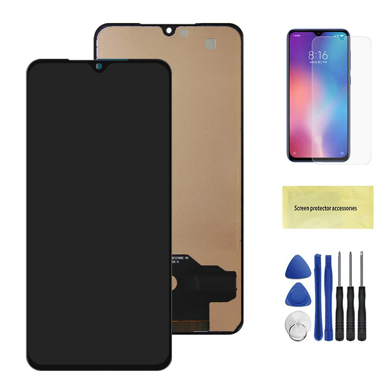 100% протестированный ЖК дисплей 6 39 дюйма для Xiaomi 9 Mi Mi9 сменный сенсорный экран с