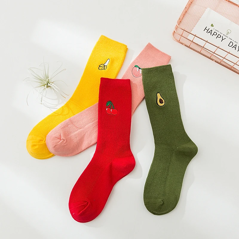 Носки женские хлопковые в стиле ретро смешные милые свободные короткие штаны с