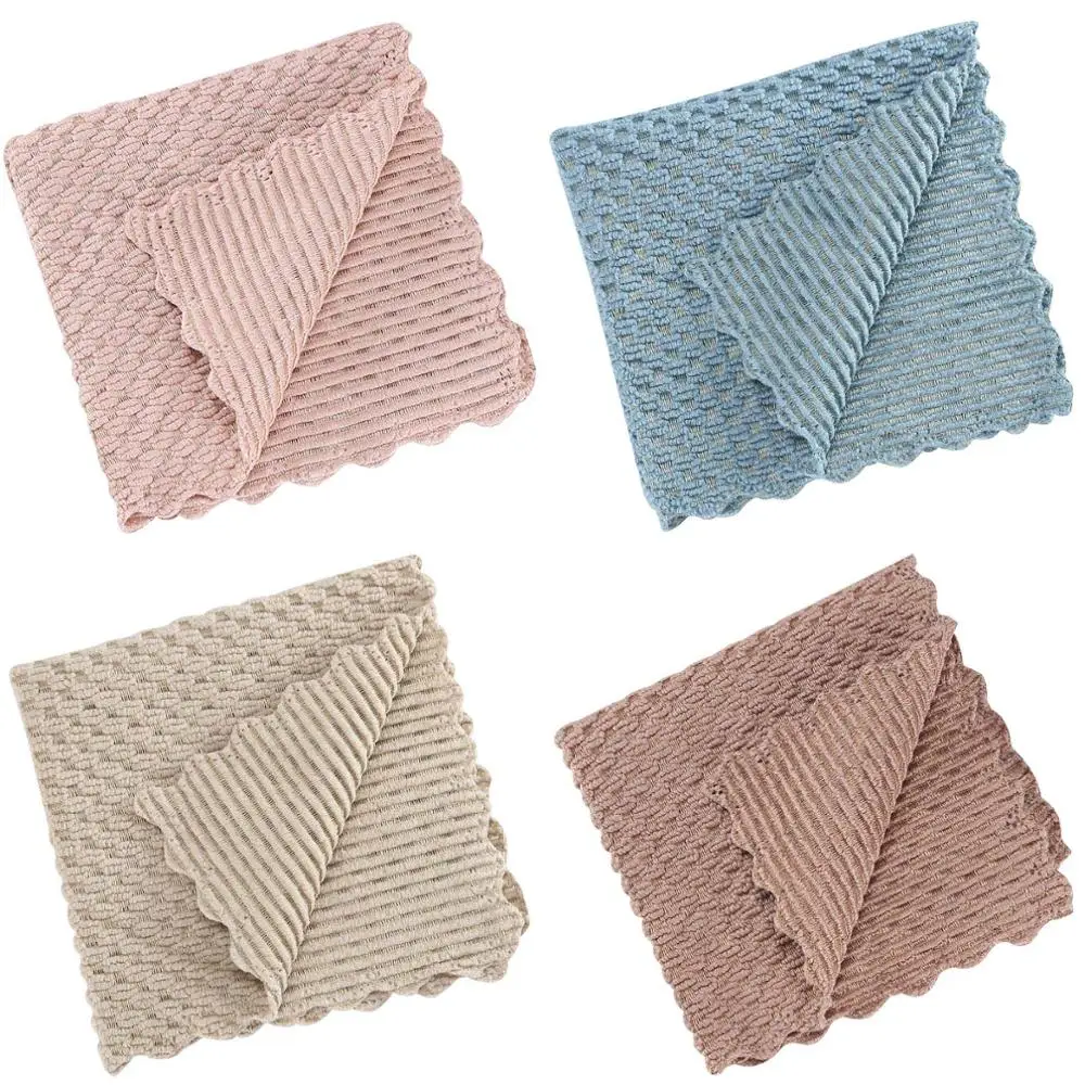 

1/5pcs Anti-grease Wiping Rags Kitchen Efficient Absorbent Microfiber Cleaning Cloth Home Washing Dish Kitchen Cleaning Towel