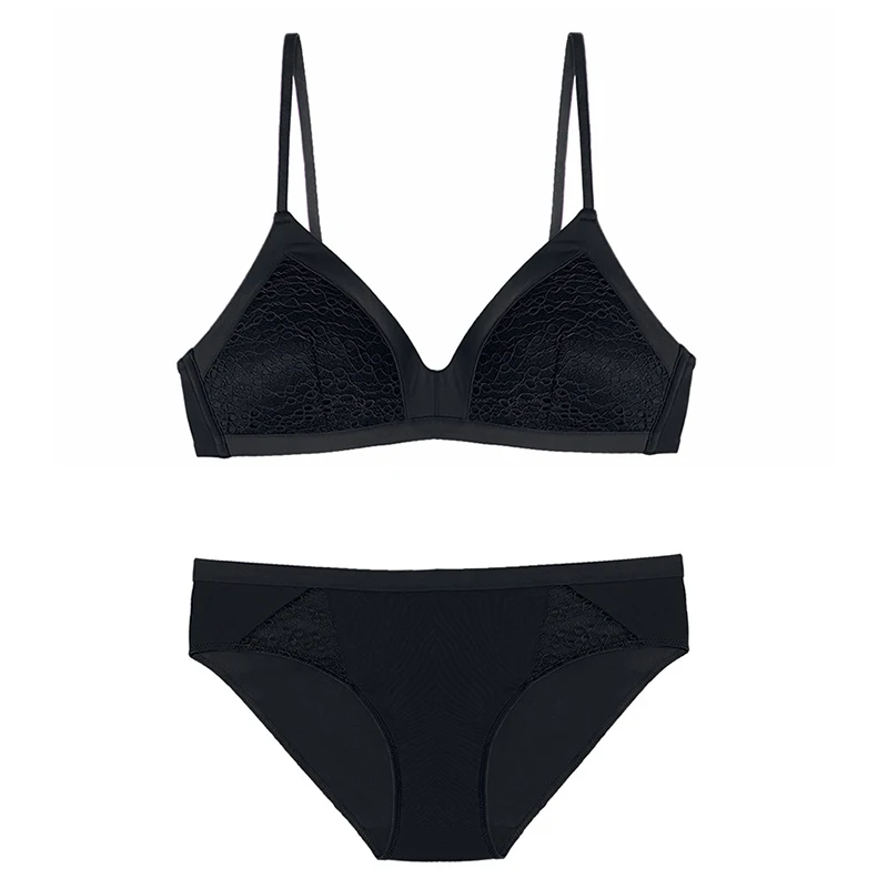 Бесшовный мягкий бюстгальтер с кружевной чашкой для девочек тонкий маленькой