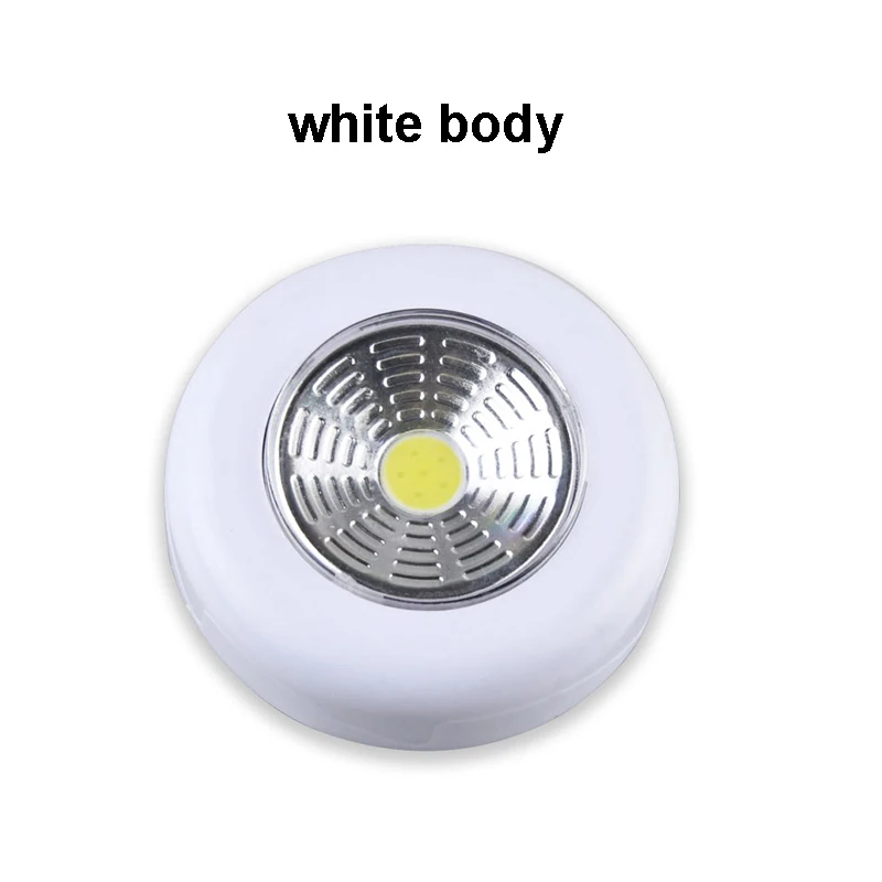 Type C white shell Беспроводной COB светодиодный ночной Светильник легко липкий Кухня светильник 3 Вт, 5 Вт, Батарея питание ночник для шкаф Лестницы Пресс переключатель - Испускаемый цвет: Type C white shell