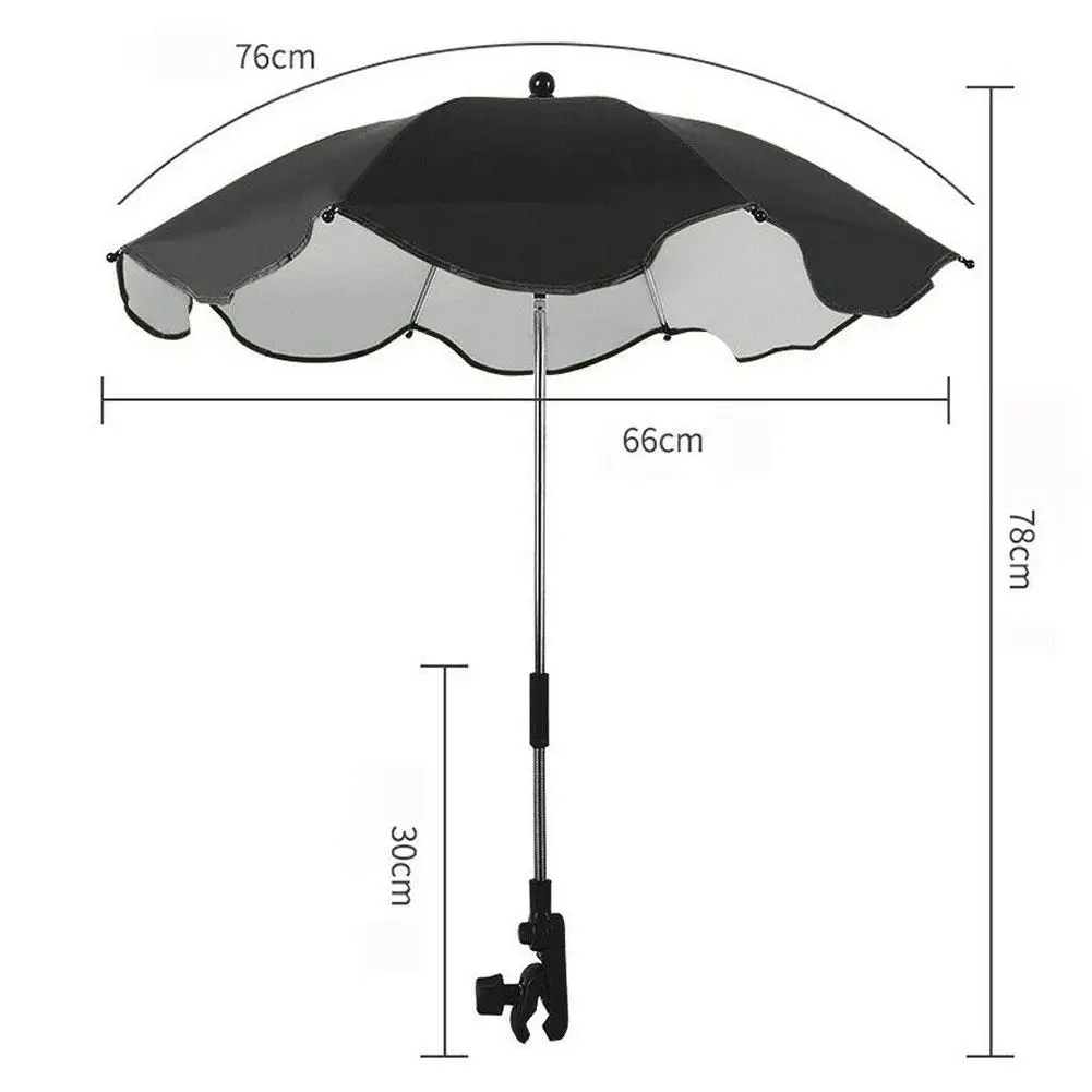 

Mult-color Adjustable Stroller Umbrella Rain UV Protection Baby Umbrellas Anti-Sai Pram Tool For Strollers Sun Parasol Shad W3K3