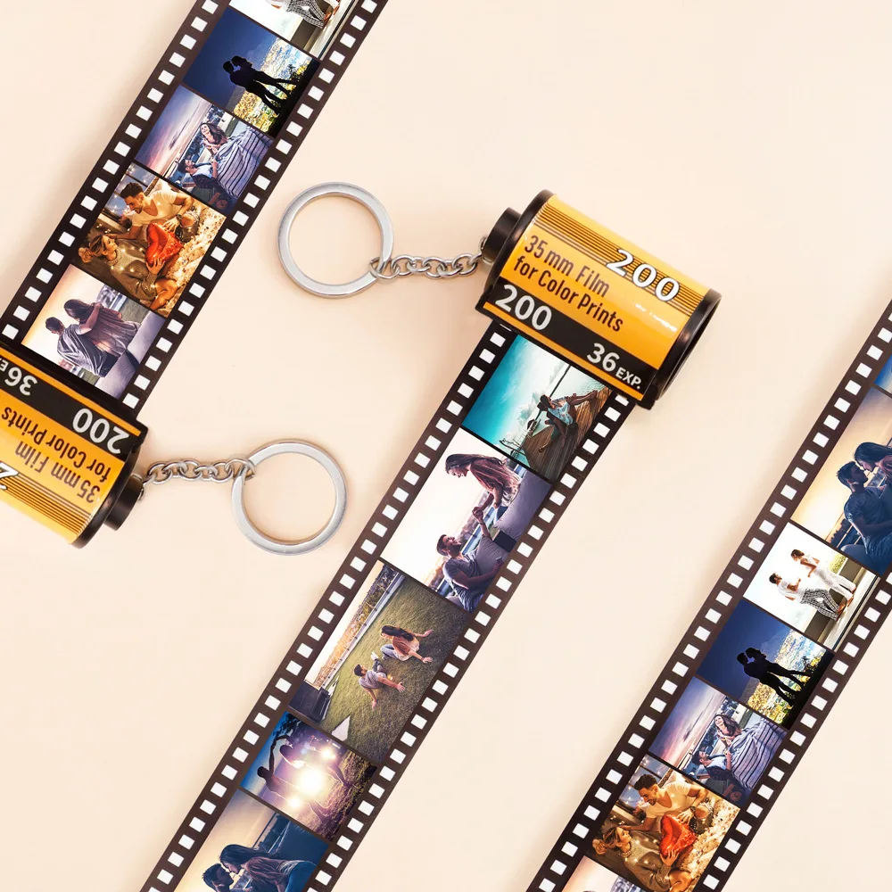 Customized Text Photo Film Memory Gifts Keychain Custom Roll Album Keyring DIY Personalized Keychains | Украшения и аксессуары
