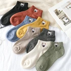 Носки до щиколотки с изображением животных, кота, мультфильмов, милые забавные женские носки в стиле Харадзюку, женские носки, дизайнерские женские хлопковые носки