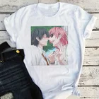 Футболка женская с забавным принтом, клубный топ с коротким рукавом в стиле Харадзюку, уличная одежда в эстетике айато Юри, на лето