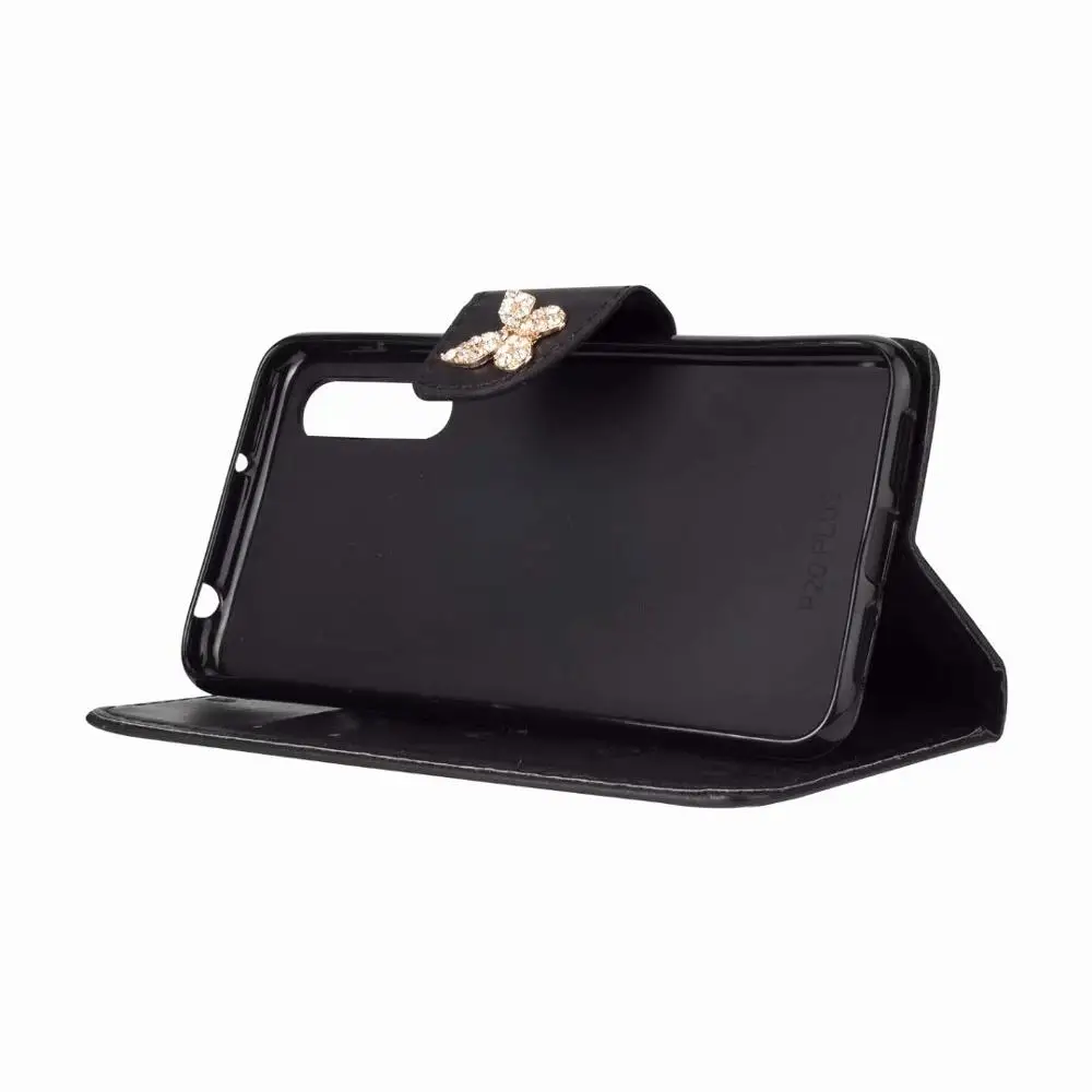 С сияющими блестками 3D тисненый узор с бабочками из искусственной кожи чехол