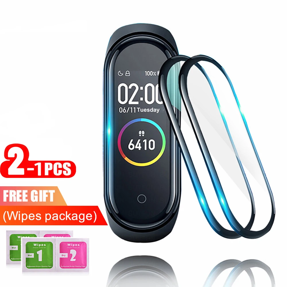 

3D Full Cover Protective Glass for Xiaomi band 5 WristStrap Mi band5 Soft Film Smart Watch Screen Protector Film For mi band 5