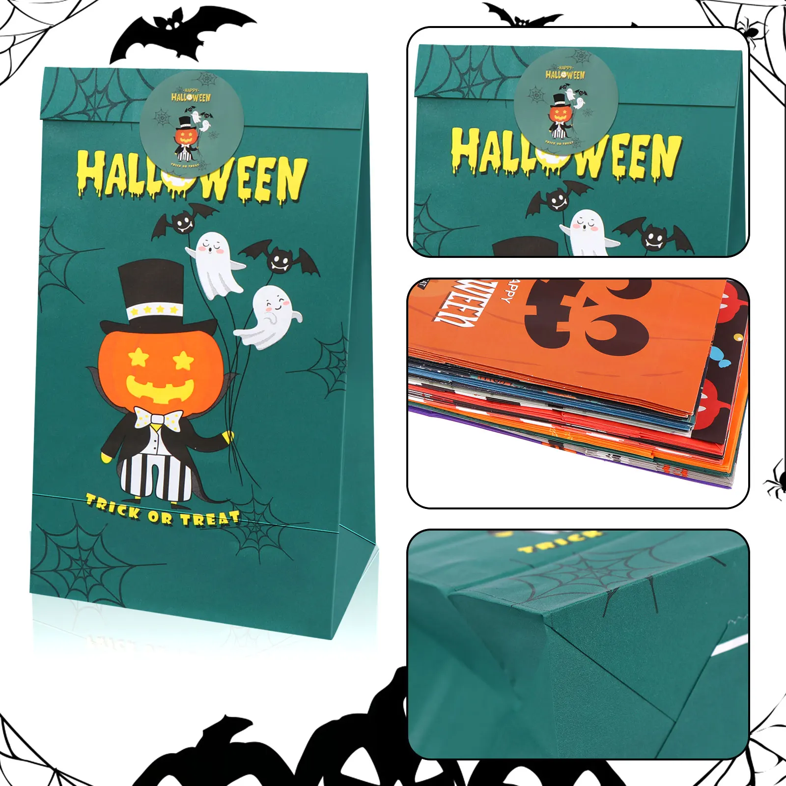 12 шт. пакет из крафт-бумаги в виде тыквы | Дом и сад