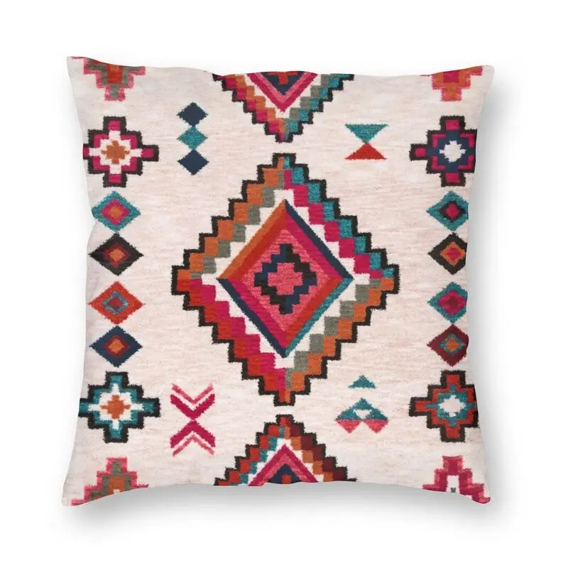

Traditional Farmhouse Bohemian Style Throw Pillow Case Decoration Square Boho Cushion Cover 45x45 Pillowcover for Living Room