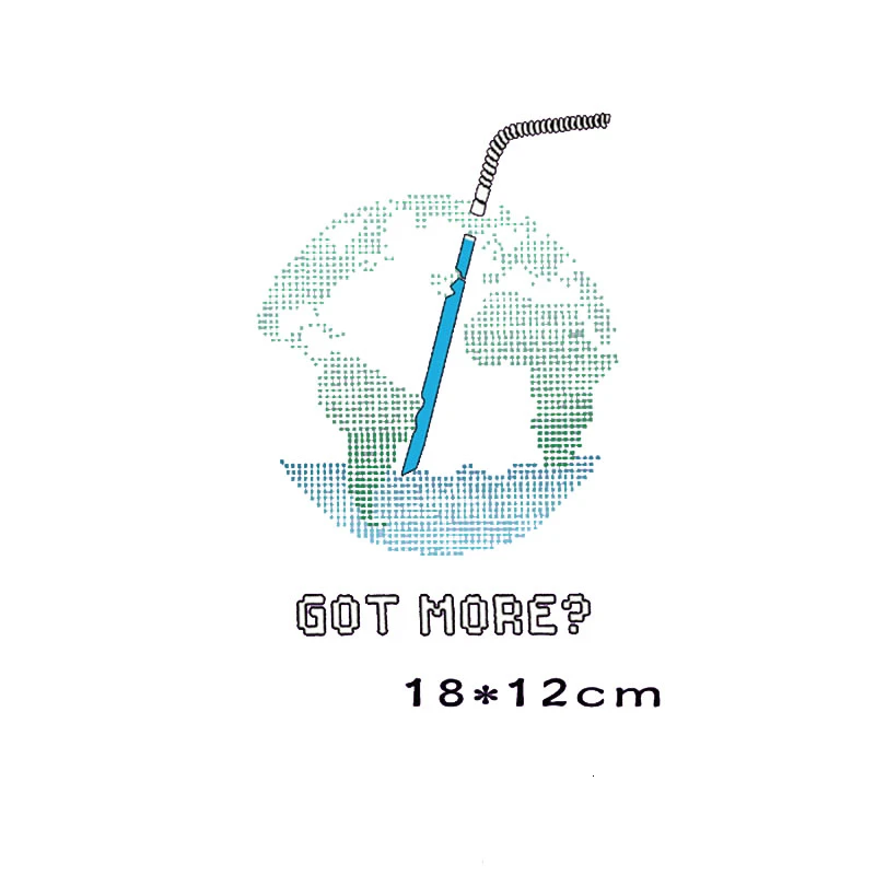 Модные зеленые наклейки с рисунком земного напитка термопереводные моющаяся