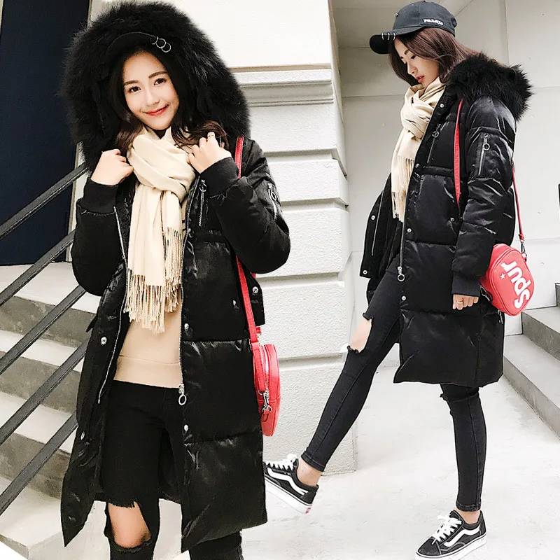 

Warm Down Parka Women Duck Down Jacket Female Winter Coat 2019 New Brand Long Natural Raccoon Fur Overcoat Hiver 1019