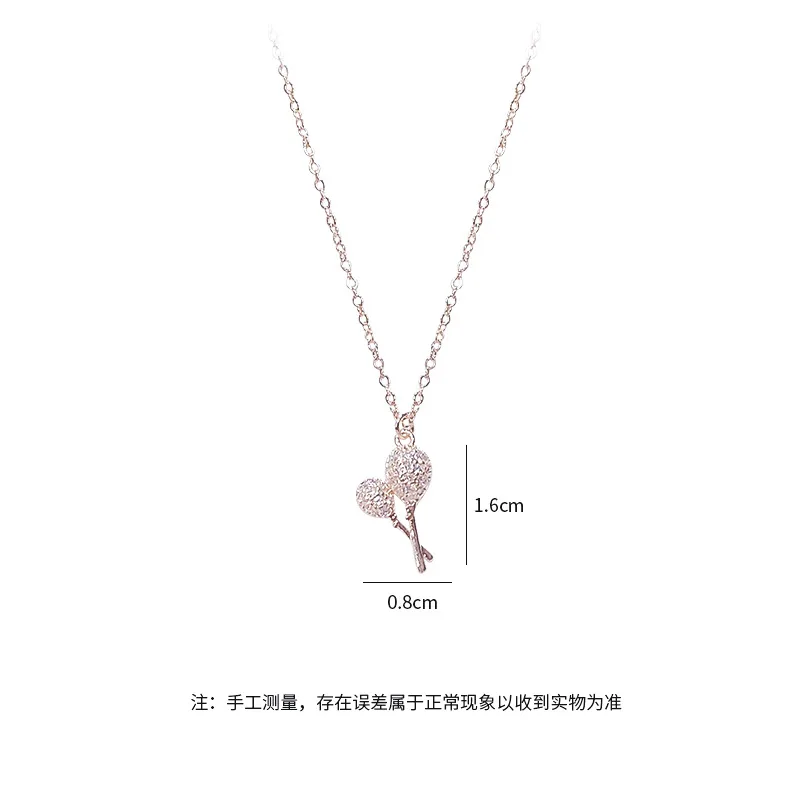 

Fresh Cartoon Girl Balloon Necklace Zircon Clavicle Chain Short Women's Necklace Korean Ornament
