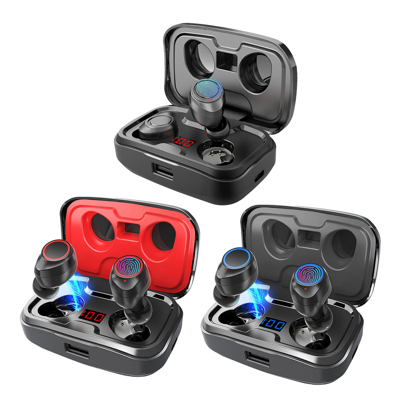 Водонепроницаемые наушники-вкладыши Bluetooth TWS гарнитура наушники 3500mAh с