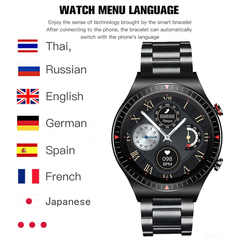 gejian bluetooth call smart watch men smartwatch mens 4g memory card music player for android ios phone recording fitness watch free global shipping