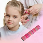 50 шт.компл. эластичные толстые повязки для волос для девочек аксессуары для волос красочная нейлоновая повязка на голову Детская резинка для хвоста украшения в подарок