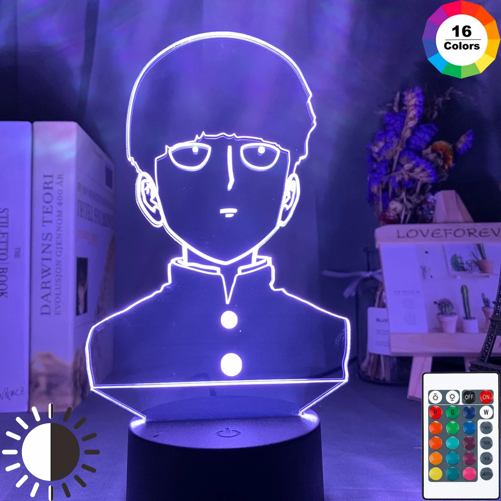 3d лампа в стиле аниме Mob психоделия 100 фигурка Shigeo ночник для детской комнаты