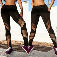 2021 ladies mesh high waist leggings yoga pants womens sports yoga workout leggings pants jumpsuit athletic clothes gym tights