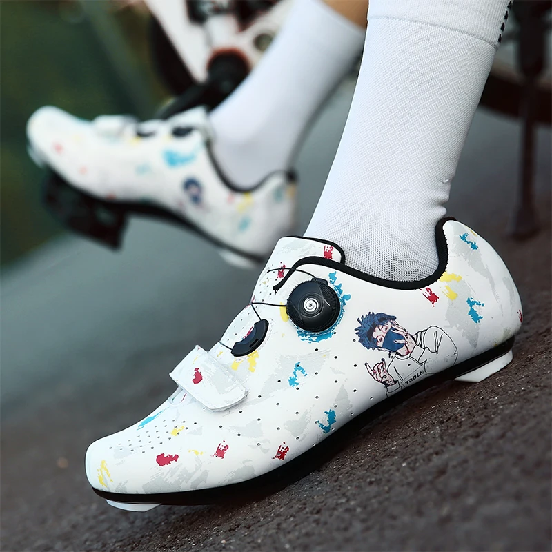 

Men Cycling Shoes Thin Breathable Mtb Mountain Bike Sports Road Shoes Anti-Sweat Massage Women Motorcycle Sneakers for Racing