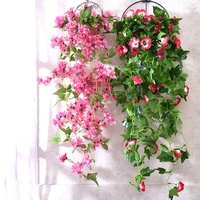 1pcs artificial fake hanging silk flowers vine plant garden wall doors swing mirros decor indoor outdoor
