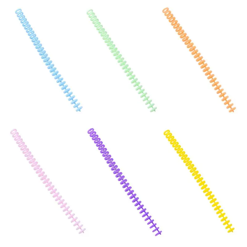 

Новинка 2021, 5 шт., пластмассовые широкие спиральные Пружинные круги с листьями, связующее кольцо для 30 отверстий, A4, бумага для блокнота, канц...