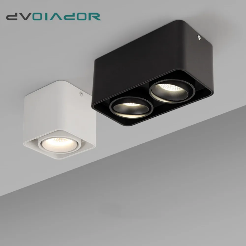 Светодиодный потолочный светильник квадратный точечный с одной двойной