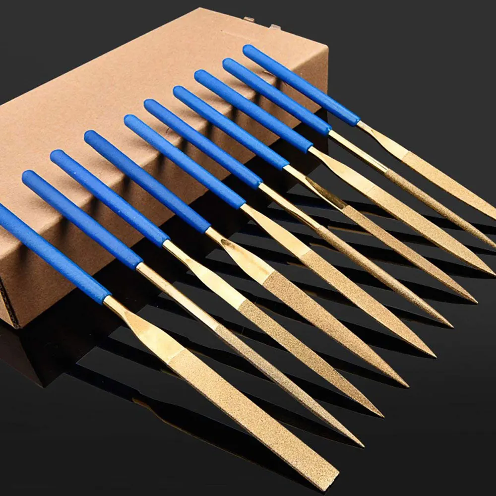 10 шт. титановое покрытие алмазная игла набор для гитарные лады мягкий металл