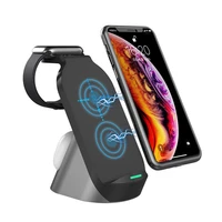 15w qi fast wireless charger stand for iphone 12 11 pro xr x samsung s21 charging dock station for airpods pro apple watch 6 5 4