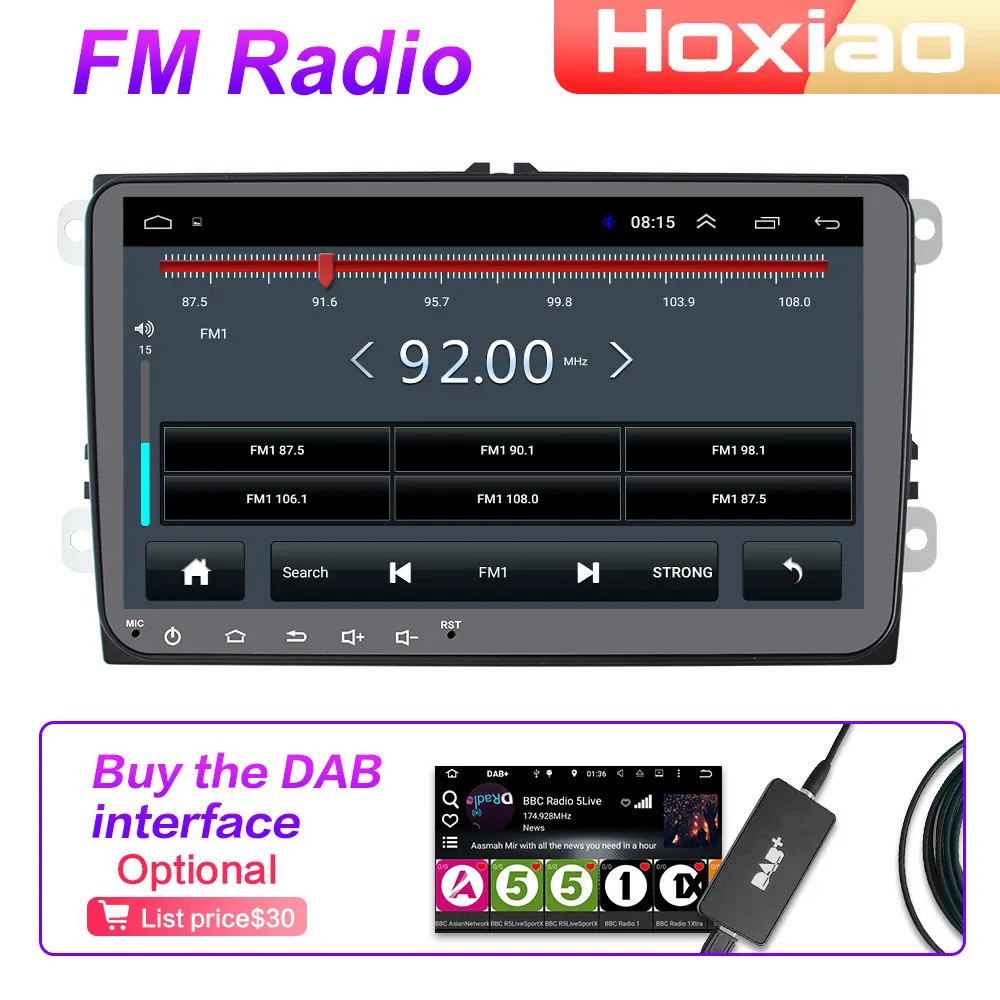 Автомагнитола 2 Din мультимедийный плеер Android 8 1 для VW Volkswagen Golf Polo Tiguan Passat b7 b6 Skoda Octavia