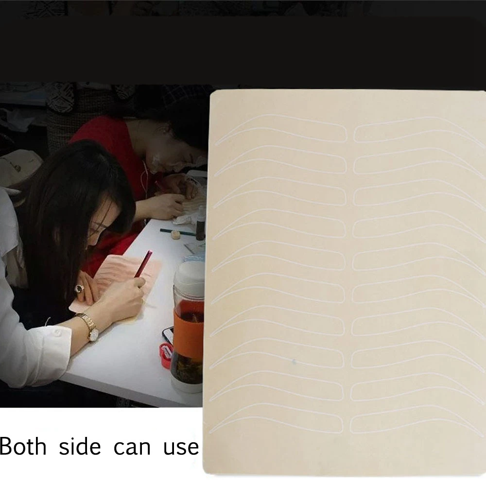 

Микроблейдинг бровей тренировочная кожа для бровей Перманентный макияж для бровей тренировочная кожа без чернил не требуется белая линия