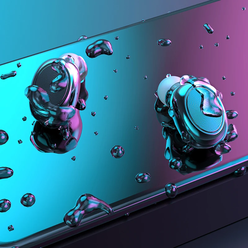 Беспроводные наушники TWS Bluetooth 5 0 мини стерео басы светодиодный дисплей питания