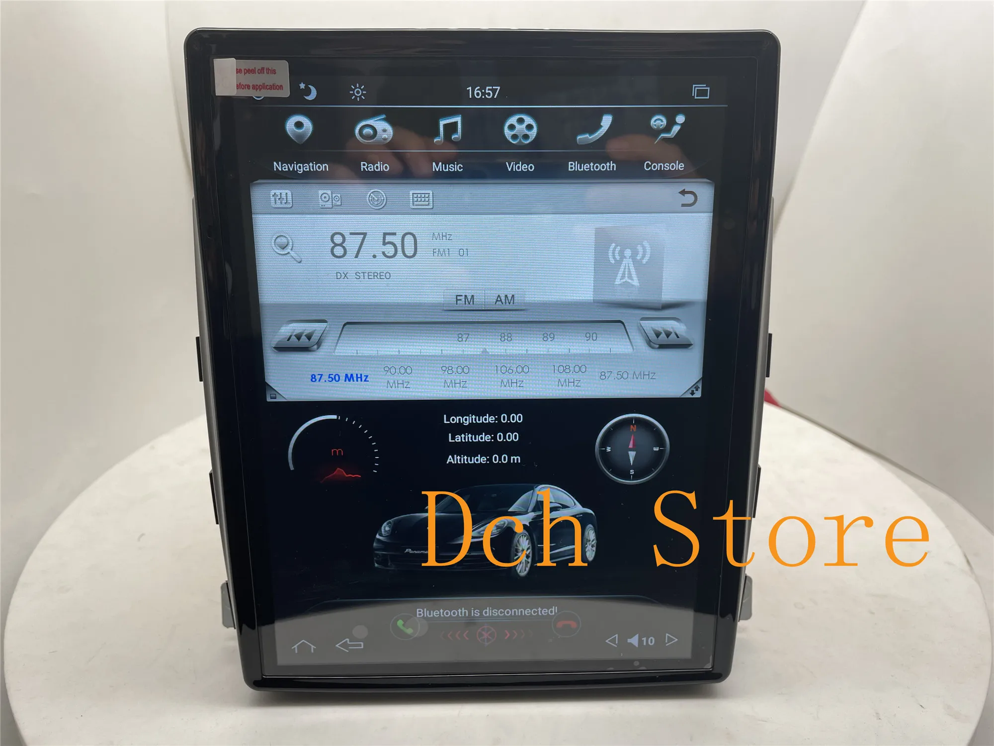 Вертикальный автомобильный DVD плеер 10 4 дюйма в стиле tesla Android 9 0 GPS навигация радио