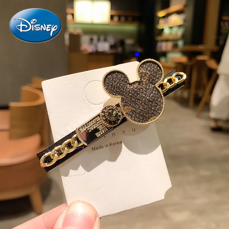 

Disney Mickey Mouse Hairpin Clover Retro Girl Bangs Duckbill Clip Headdress Lolita Headband Anime Accessories