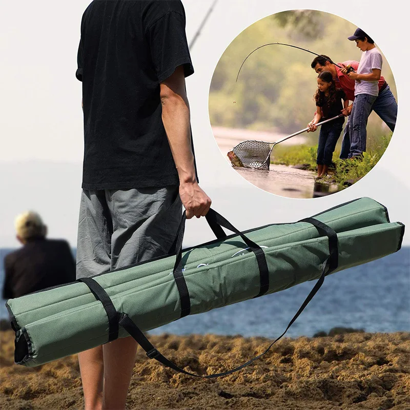

Fishing Rod Bags Canvas Fishing Storage Reel Bag Outdoor River Fishings Rods Gear Tackle Bags