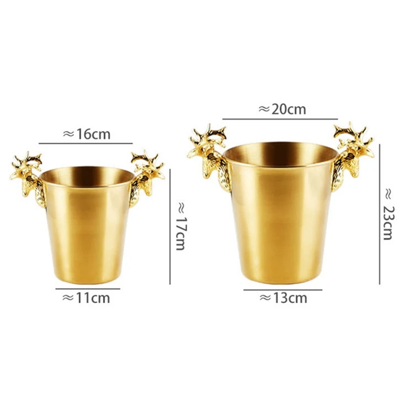 

Ice Champagne Bucket Deer Head Wine Chiller Bottle Ice Barrel Cooler Champagne Beer Cold Water Ice Container