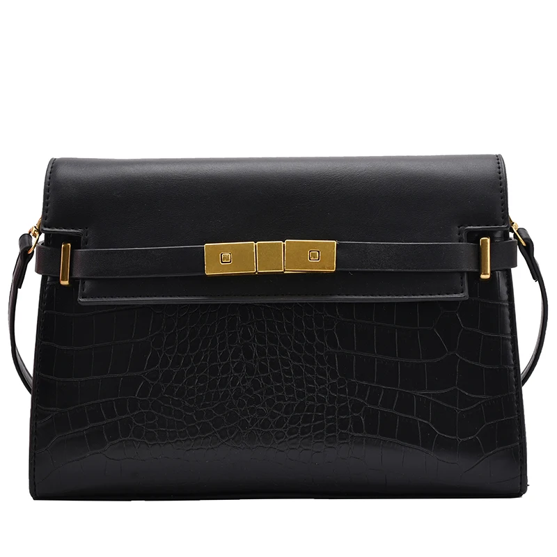 

Crocodile pattern Square Crossbody bag 2020 Fashion New Quality PU Leather Women's Designer Handbag Lock Shoulder Messenger Bag