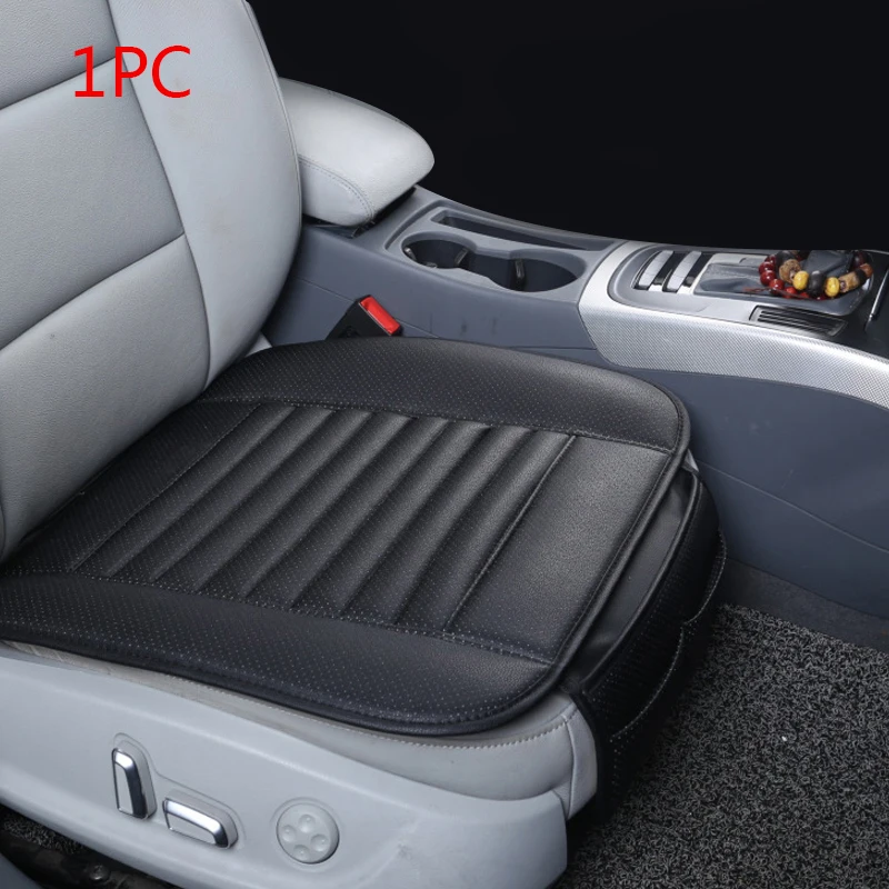 1pc Front Seat Black Чехлы для автомобильных сидений, кожаные чехлы для автомобильных сидений, накладки для автомобильных сидений, универсальные защитные Ковровые Коврики, аксессуары - Название цвета: 1pc Front Seat Black
