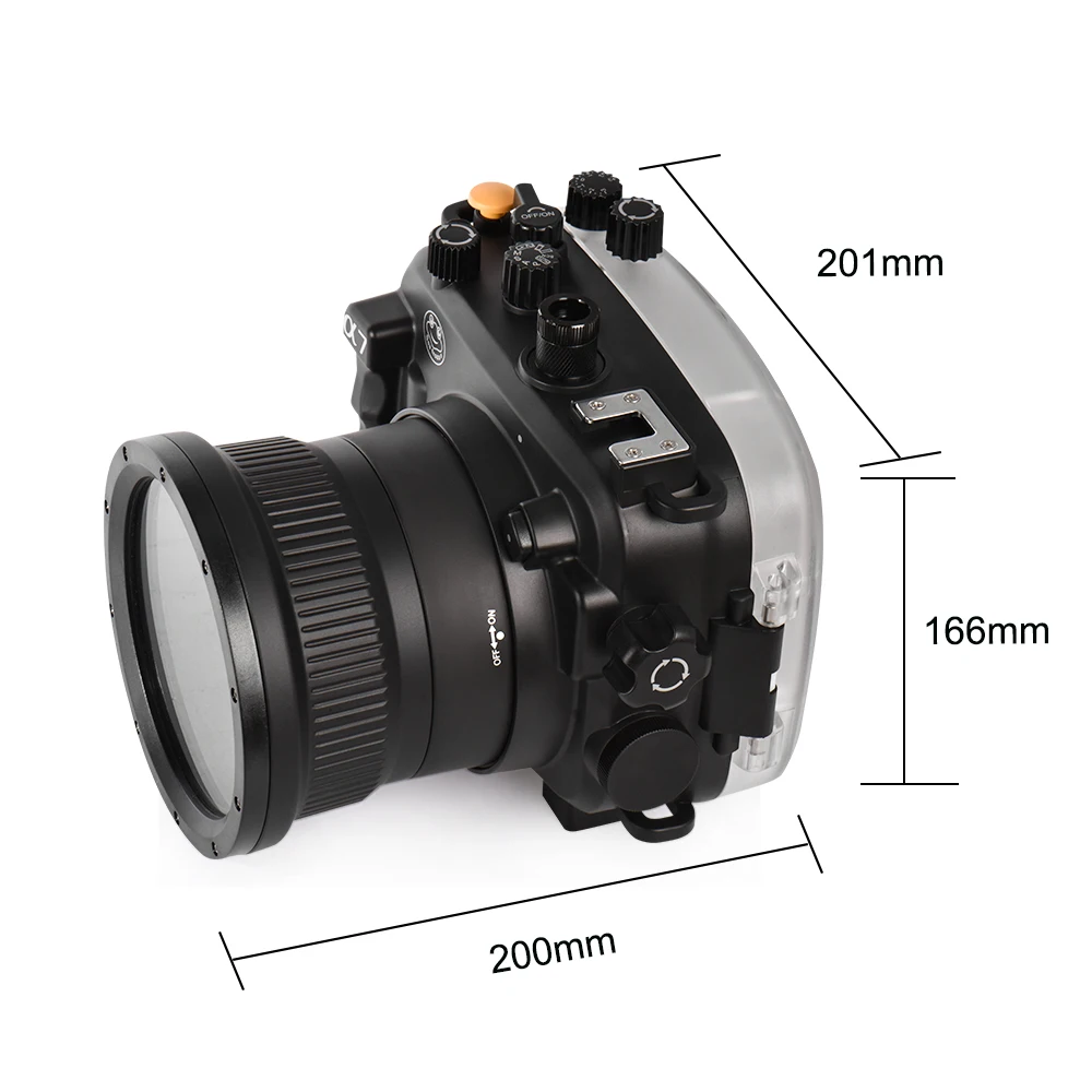 Чехол для камеры дайвинга Sony A7 подводный 40 м водонепроницаемый корпус с линзами 28