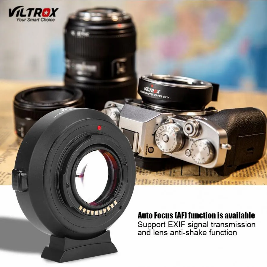 VILTROX держатель объектива EF-FX2 0.71x Автофокус адаптер для Canon EF/EF-S объектив FUJIFILM