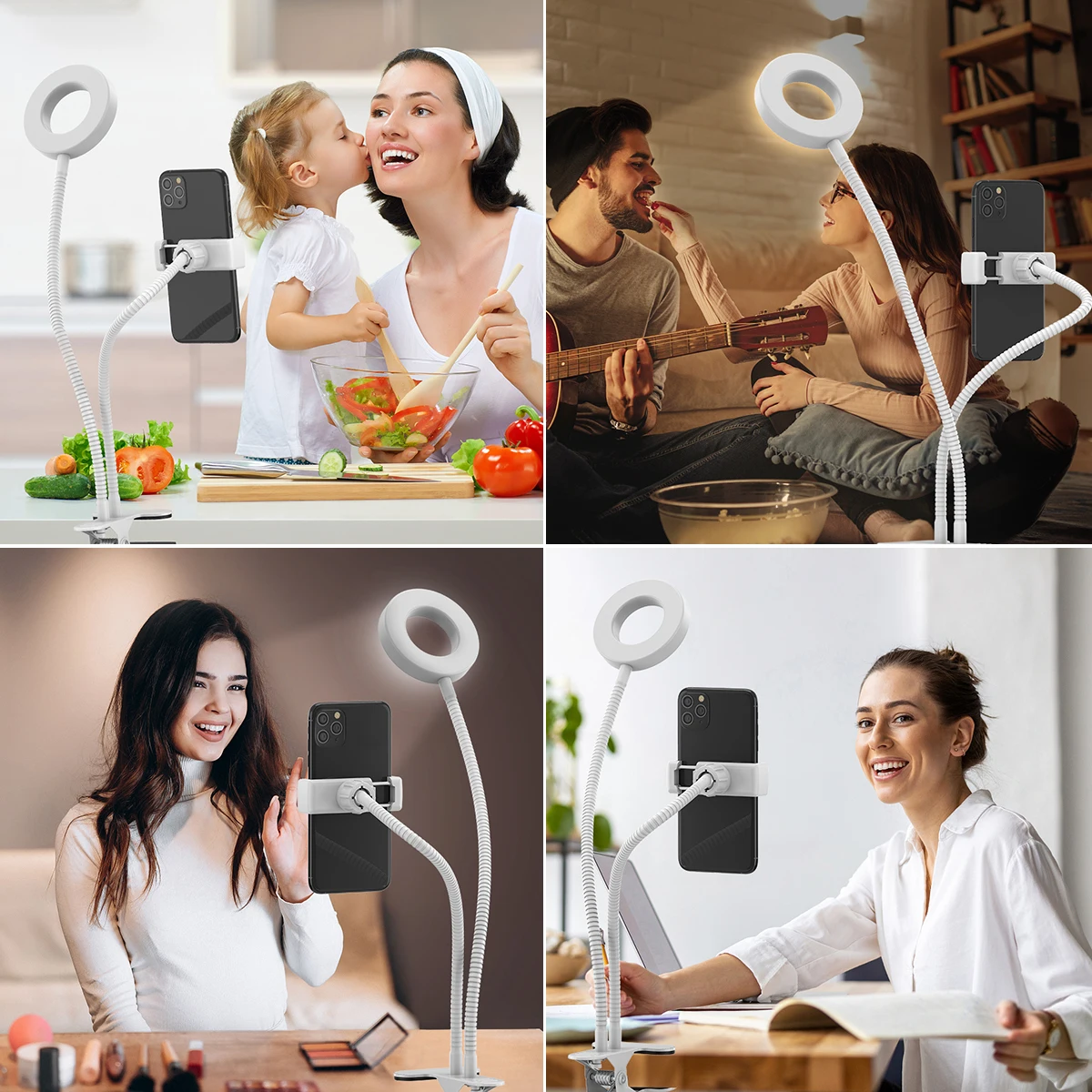 Кольцевой светильник APEXEL для селфи с длинной рукояткой