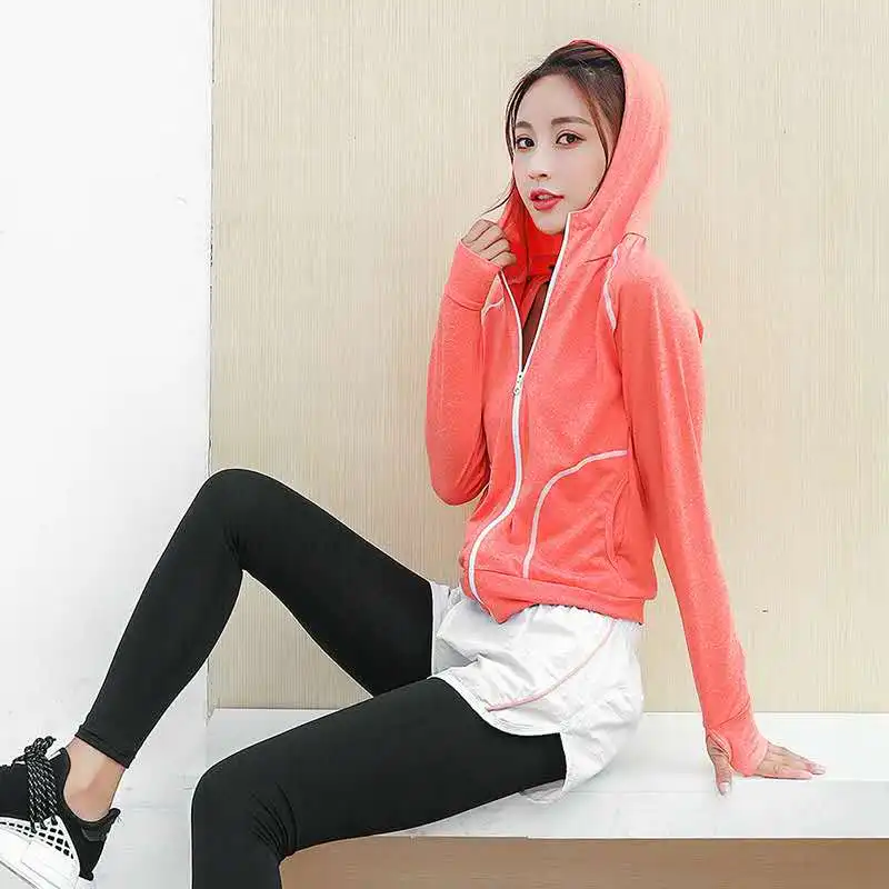 Женская куртка для йоги бега спорта женская летняя быстросохнущая впитывающая