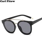 Солнцезащитные очки кошачий глаз женские, брендовые дизайнерские очки большого размера с прозрачными линзами, роскошные брендовые ретро солнечные очки из сплава, 2021