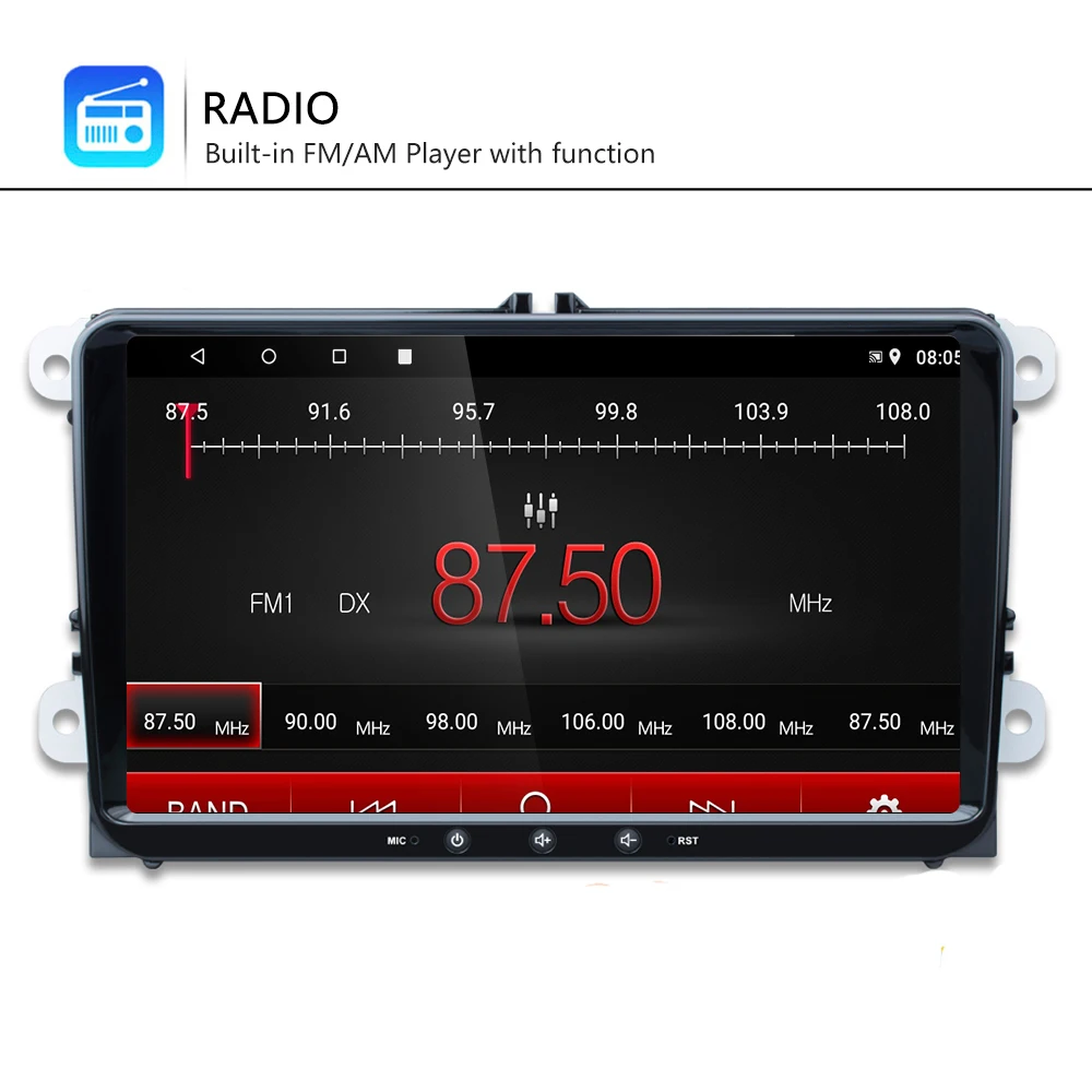 Автомагнитола Camecho 2 Din стерео Android 8,1 Автомобильный мультимедийный плеер для VW/Volkswagen/Skoda/Golf/Polo/Passat/b7/b6/SEAT/Tiguan