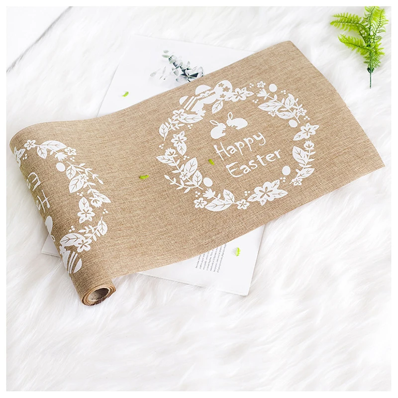 Пасхальные украшения для дома коврик стола кролик пасхальные яйца окрашенные