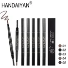 Двухсторонний карандаш для бровей HANDAIYAN с татуировкой, 5 цветов, водостойкий, стойкий, не выцветающий, вращающийся, треугольный карандаш для бровей TSLM2