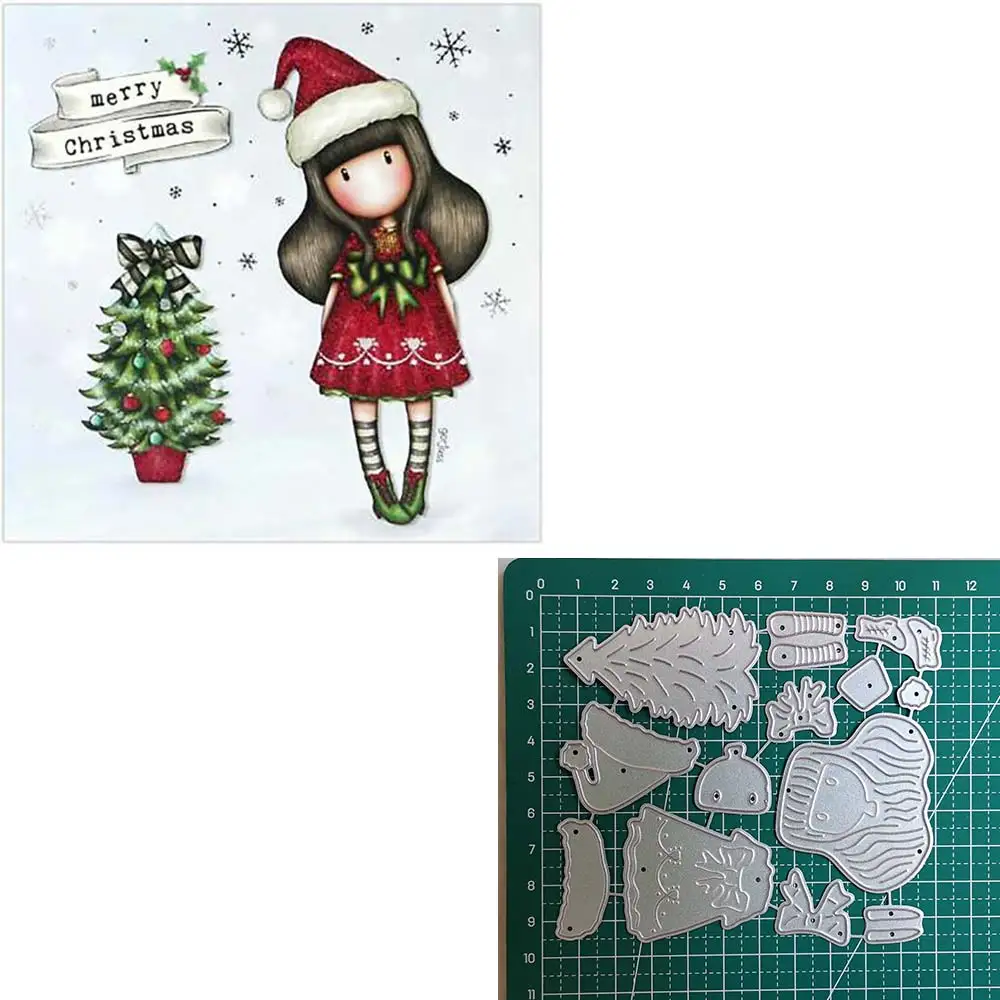 189 трафареты для девочек с рождественской елкой скрапбукинга Новые поступления
