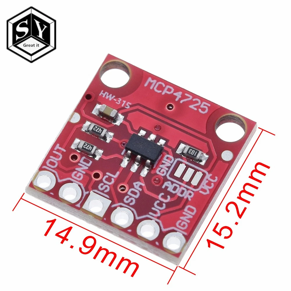 Плата модуля прерывания ЦАП MCP4725 I2C Great IT 1 шт.|board hook|boardboard wireless |